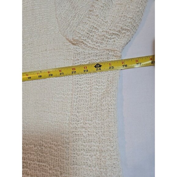 Max Studio London Frayed Trim Longline Cozy Cardigan Ivory Pockets Size 2X New - Picture 10 of 16